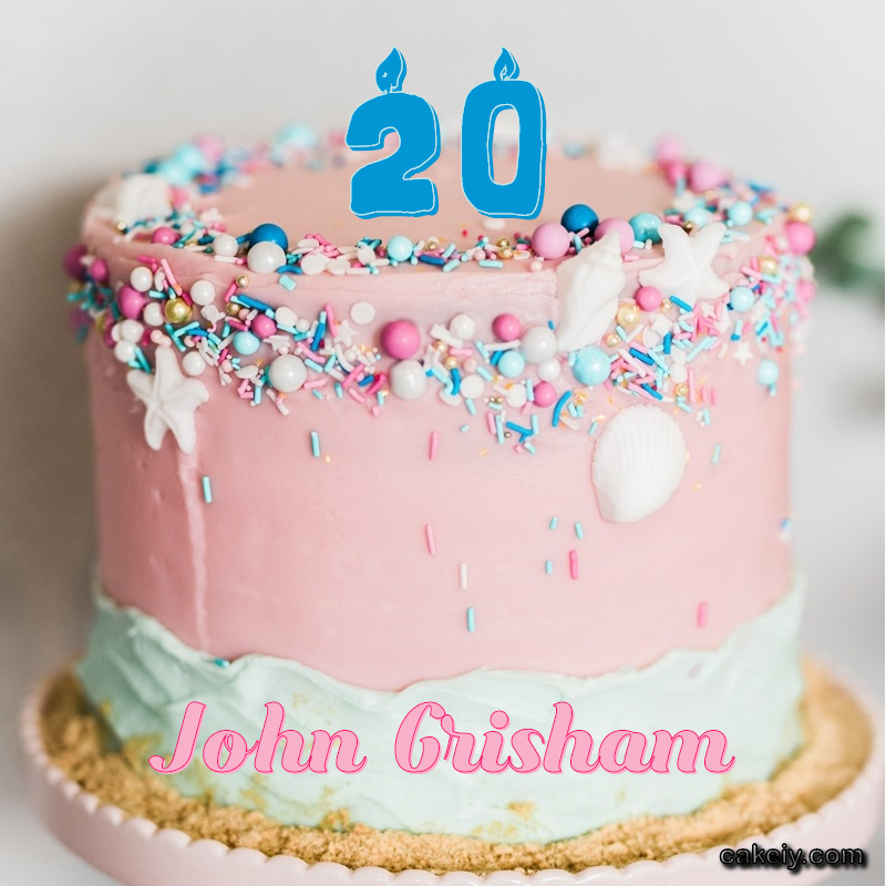 Pink Sprinkle with Year for John Grisham