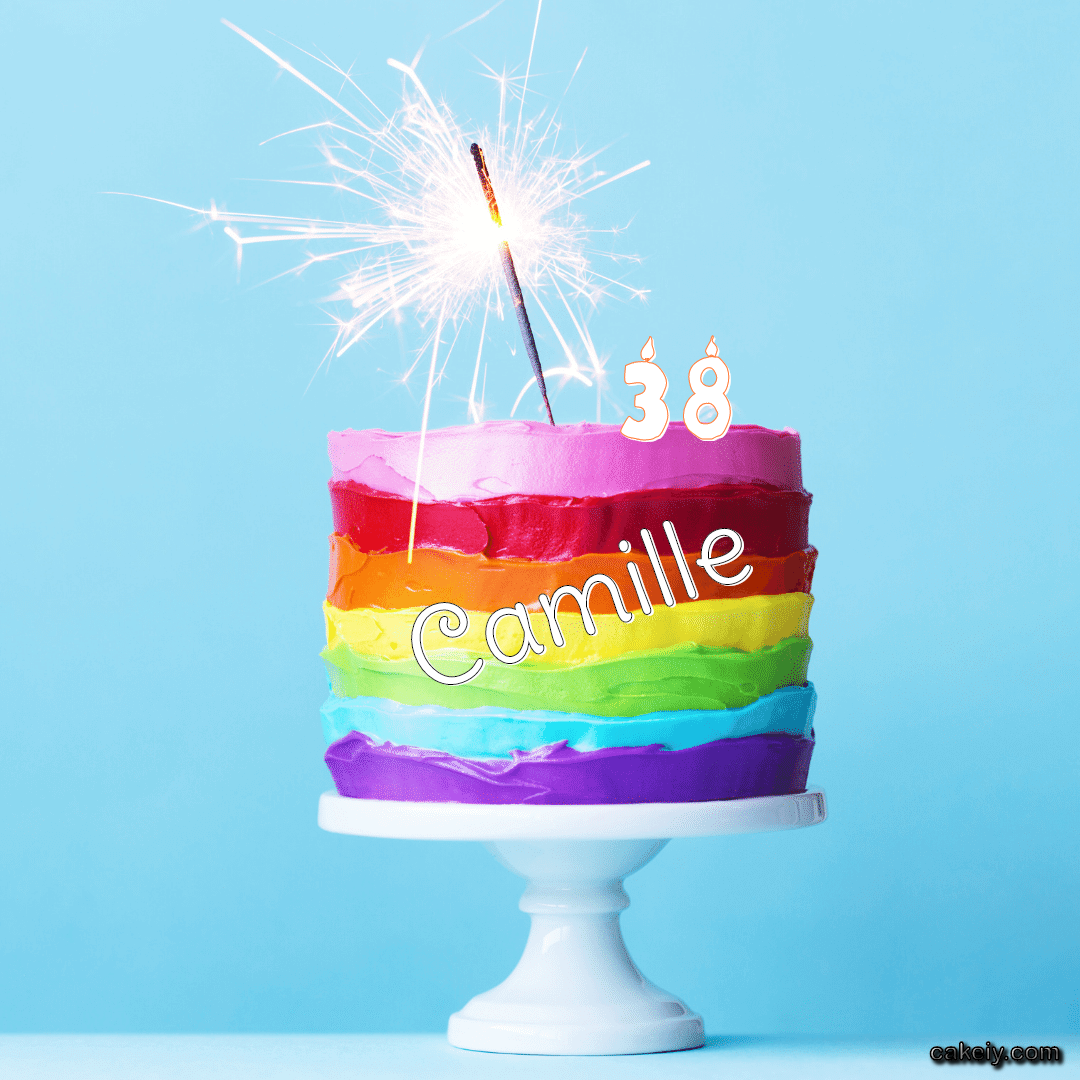 Sparkler Seven Color Cake for Camille
