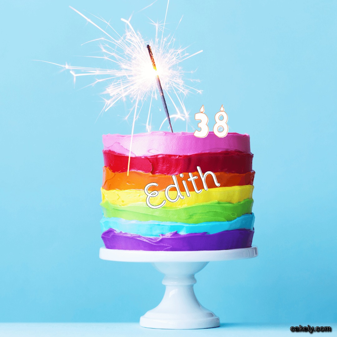 Sparkler Seven Color Cake for Edith