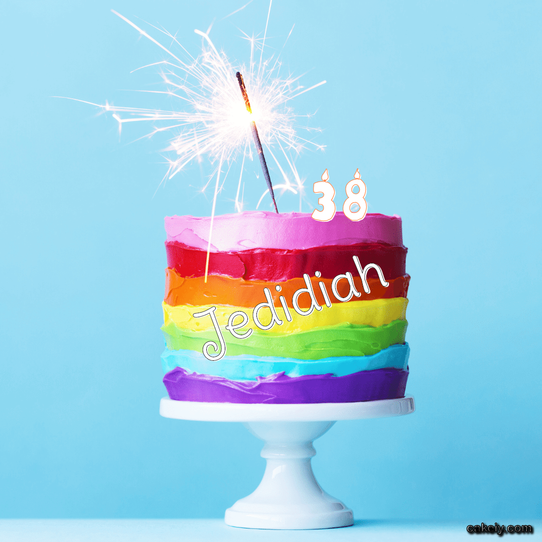 Sparkler Seven Color Cake for Jedidiah