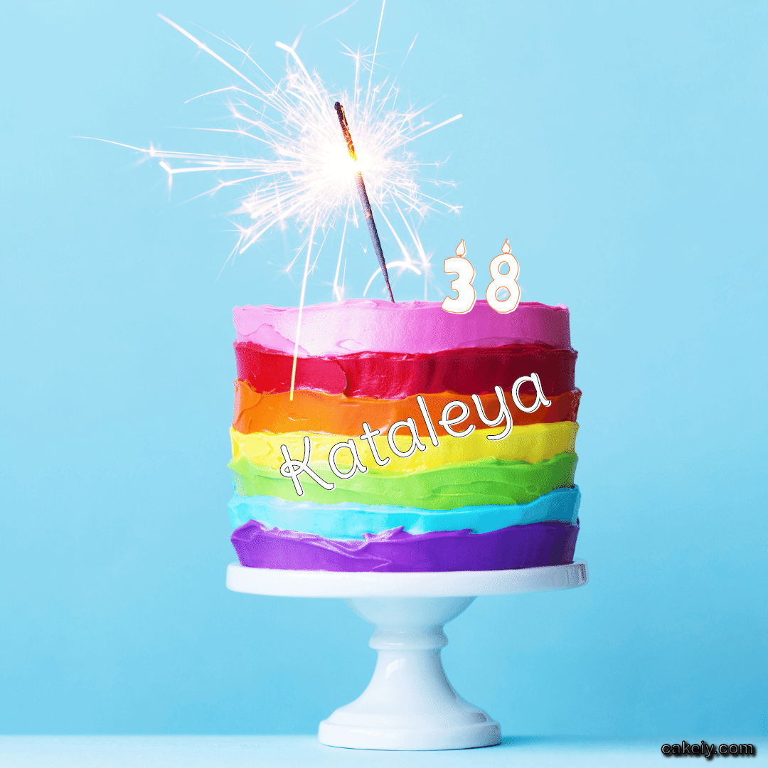 Sparkler Seven Color Cake for Kataleya