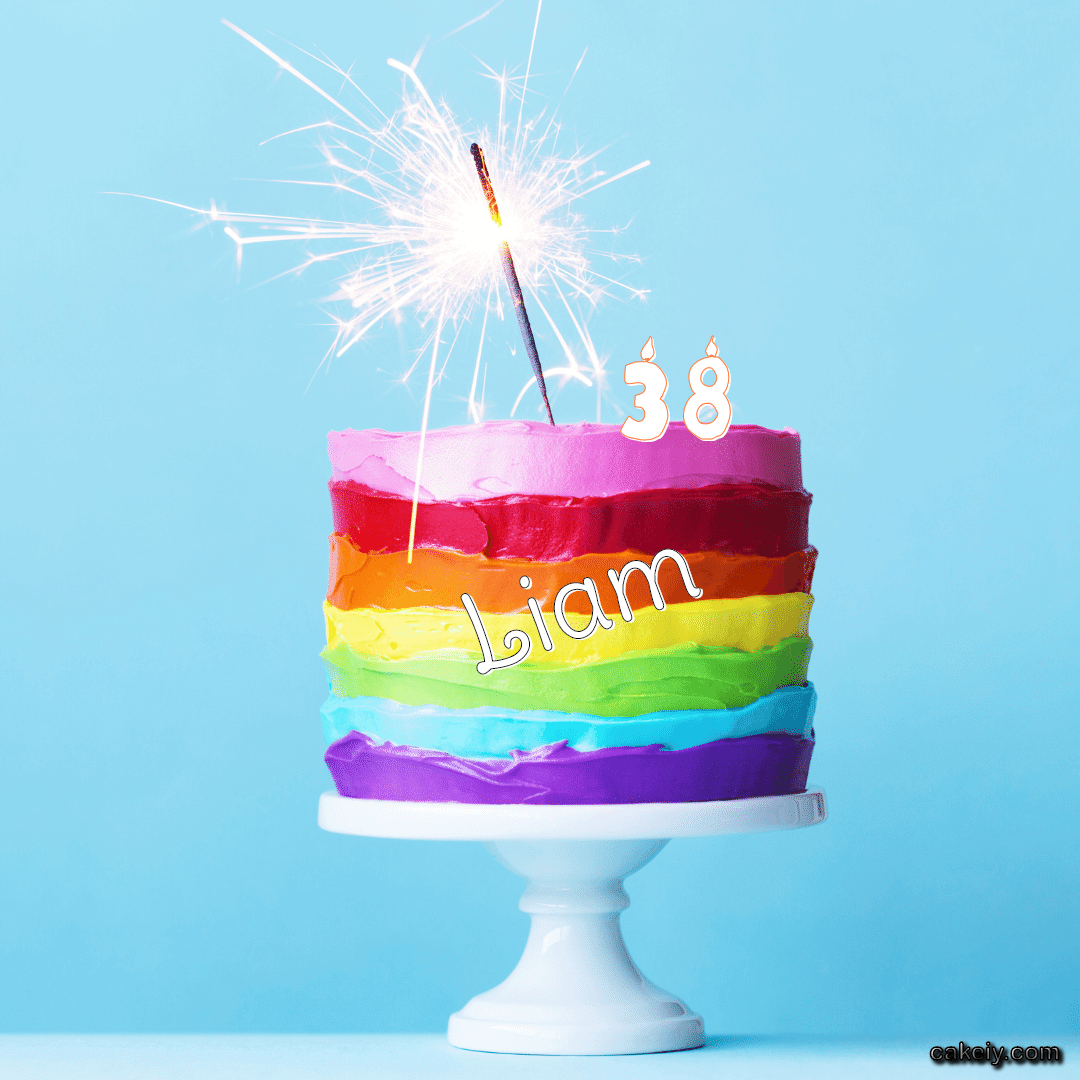 Sparkler Seven Color Cake for Liam