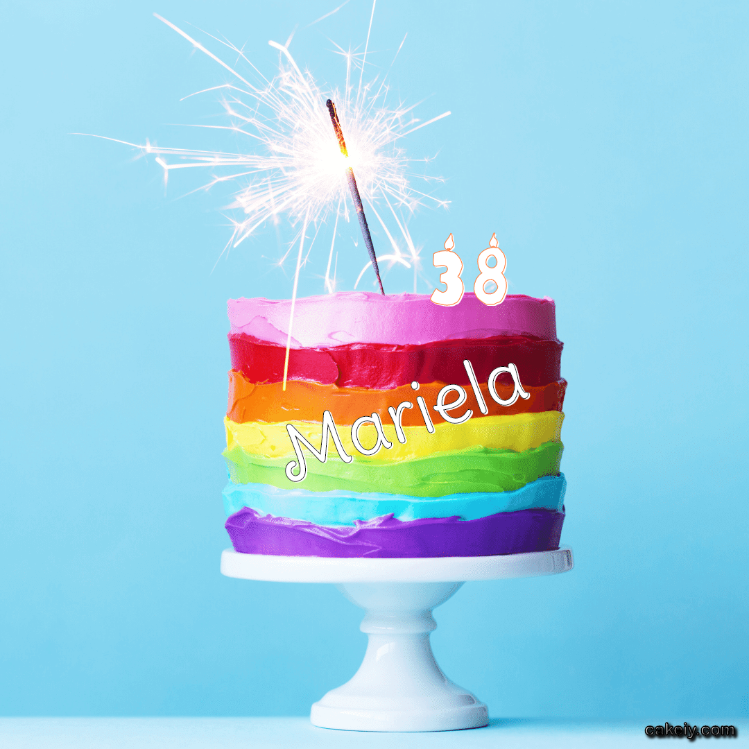 Sparkler Seven Color Cake for Mariela