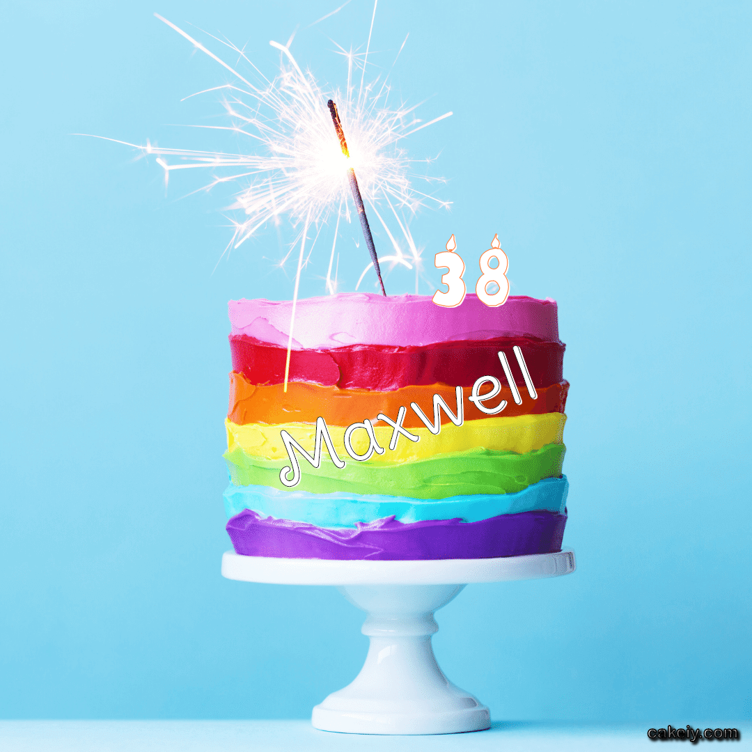 Sparkler Seven Color Cake for Maxwell