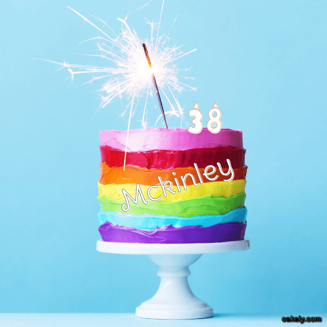Sparkler Seven Color Cake for Mckinley