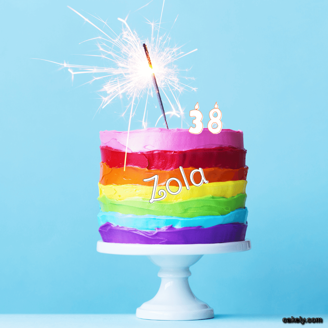 Sparkler Seven Color Cake for Zola