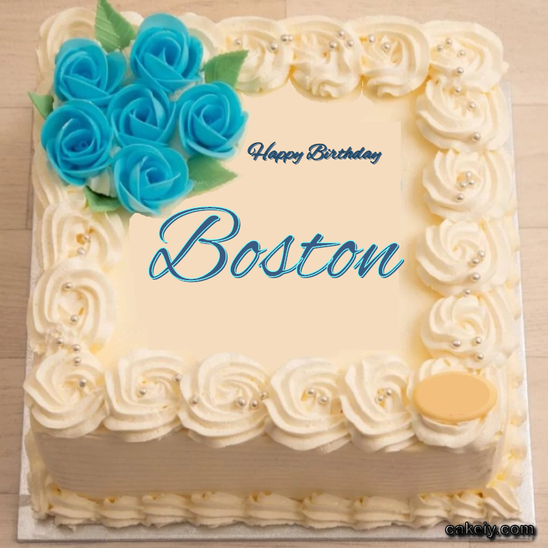Classic With Blue Flower for Boston