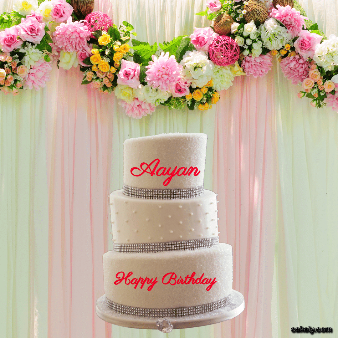 Three Tier Wedding Cake for Aayan