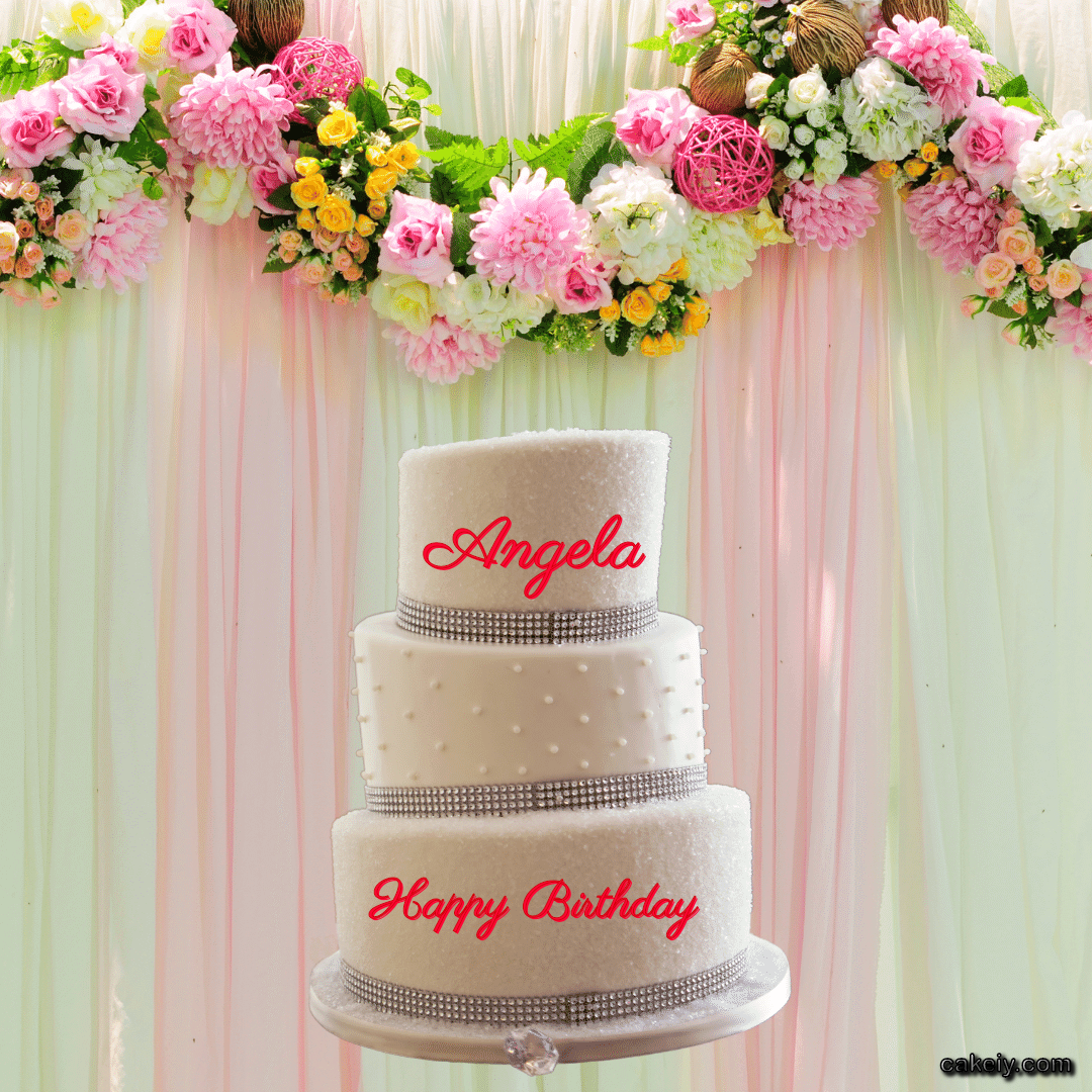 Three Tier Wedding Cake for Angela
