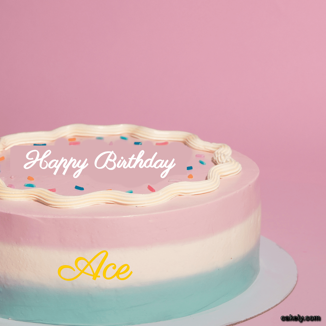 Tri Color Pink Cake for Ace