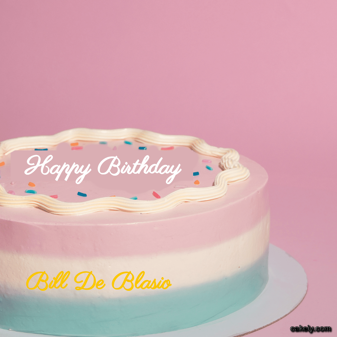 Tri Color Pink Cake for Bill De Blasio