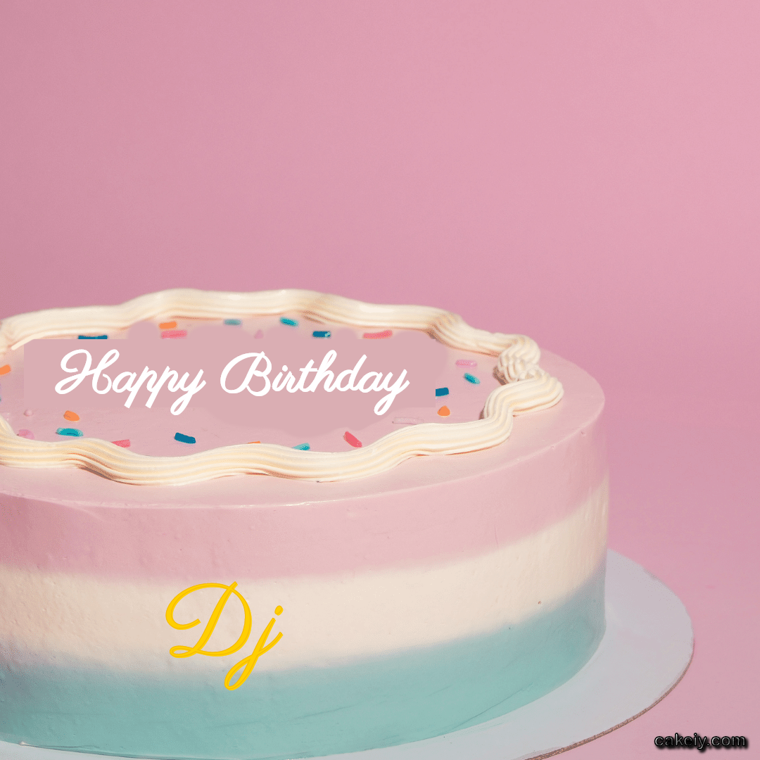 Tri Color Pink Cake for Dj