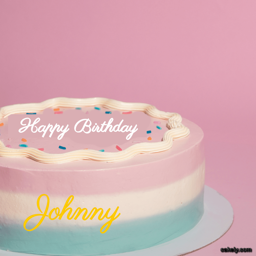 Tri Color Pink Cake for Johnny