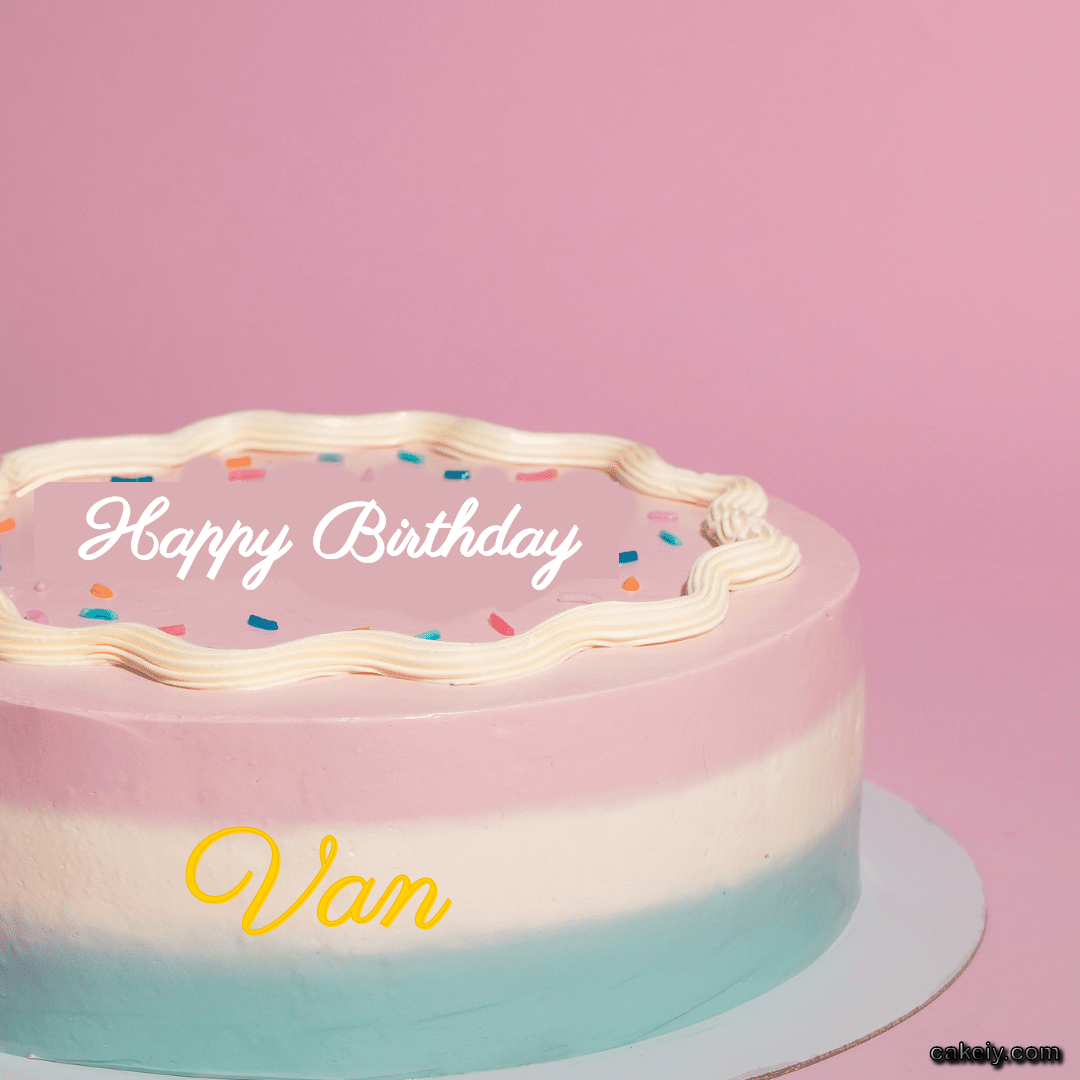 Tri Color Pink Cake for Van