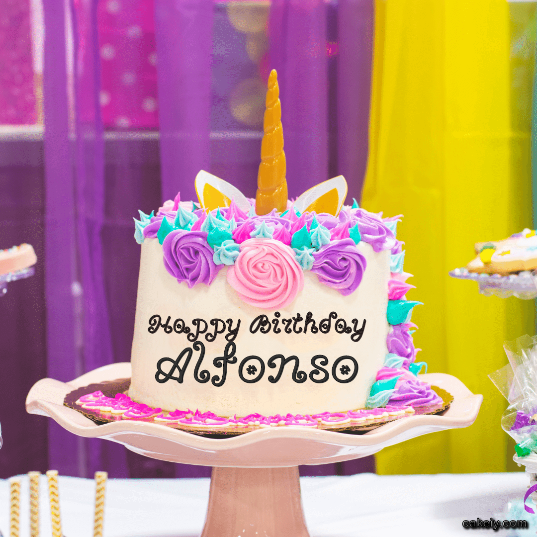 Unicorn Cake with Horn for Alfonso