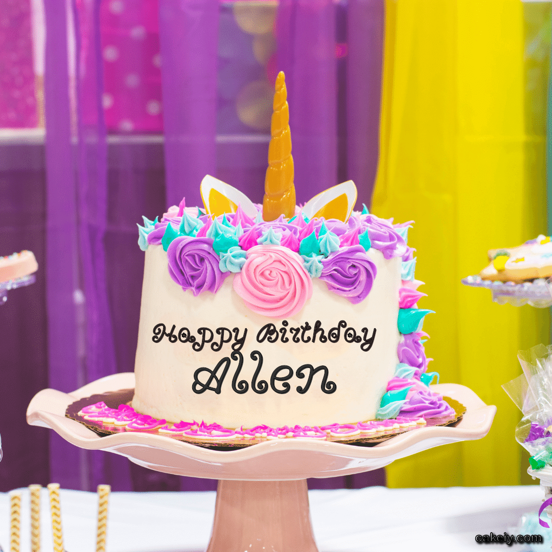 Unicorn Cake with Horn for Allen