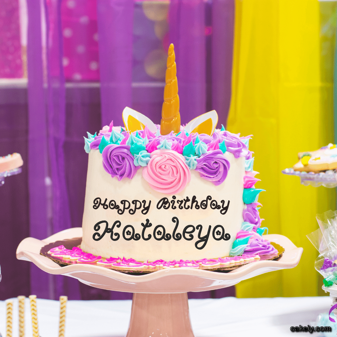 Unicorn Cake with Horn for Kataleya