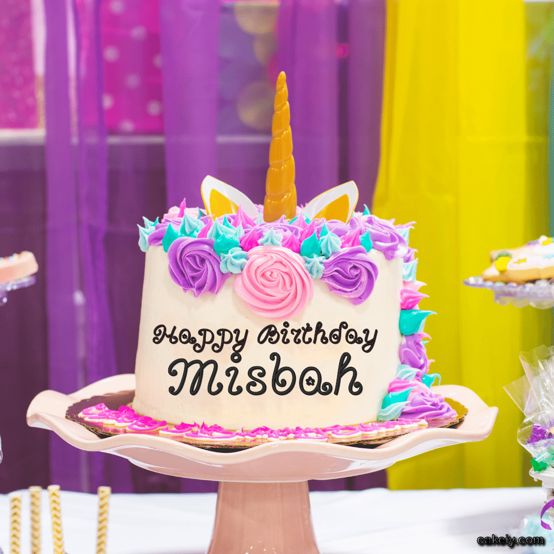 Unicorn Cake with Horn for Misbah