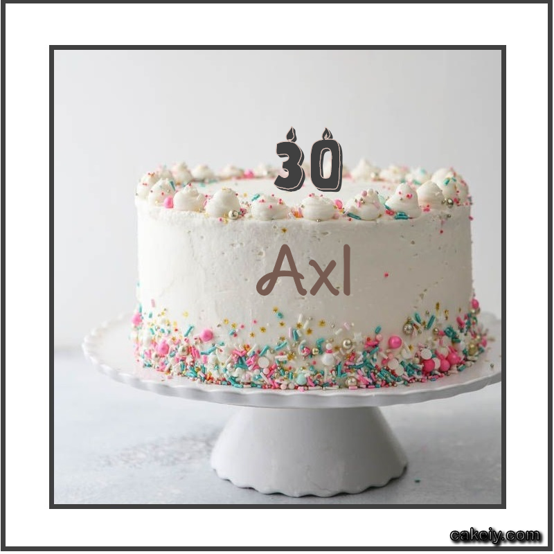 Vanilla Cake with Year for Axl