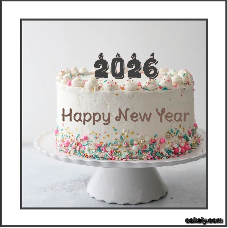 Vanilla Cake with Year for Your Name