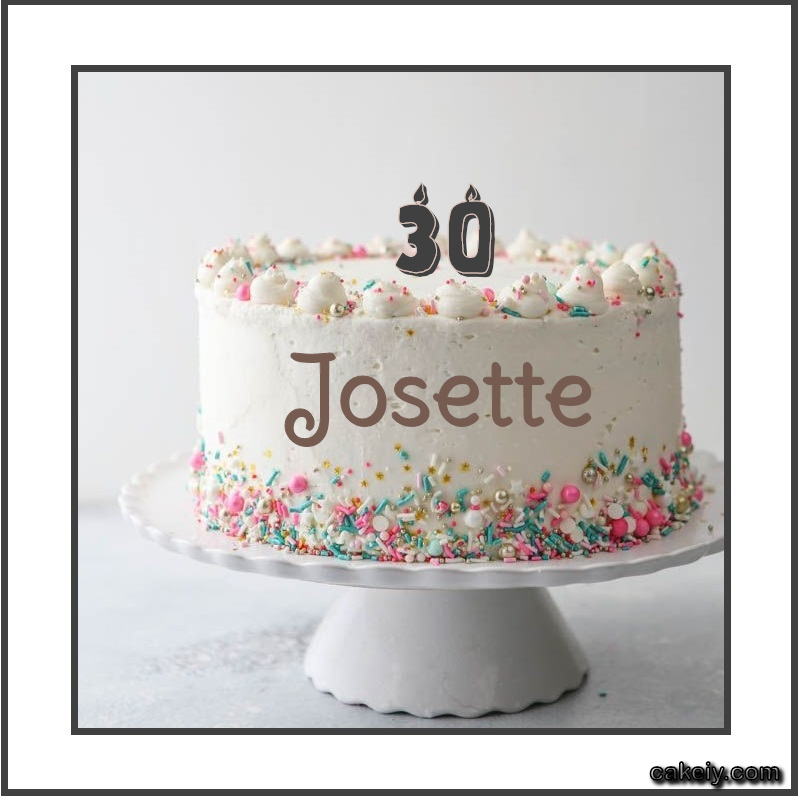 Vanilla Cake with Year for Josette