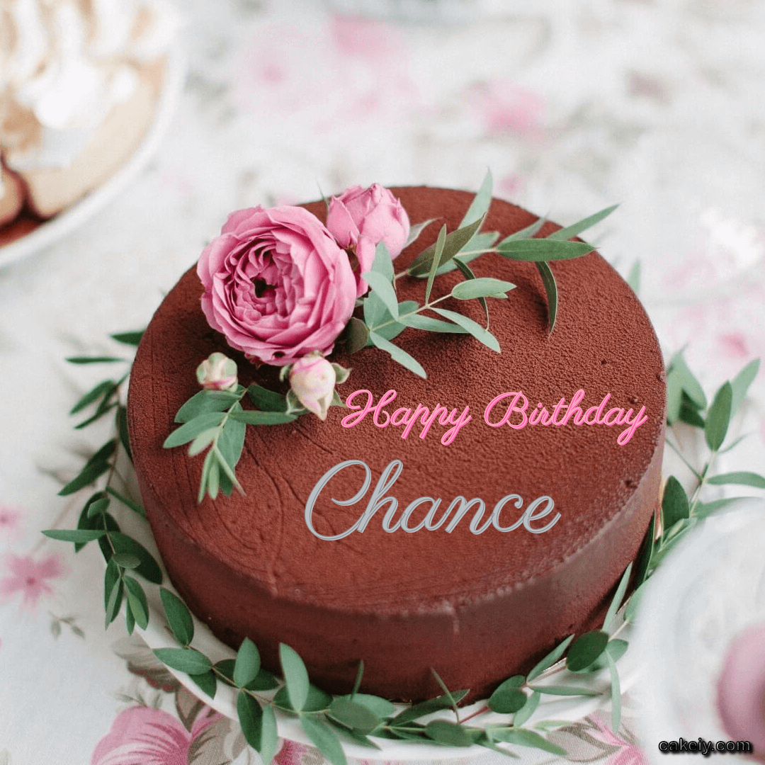 Chocolate Flower Cake for Chance