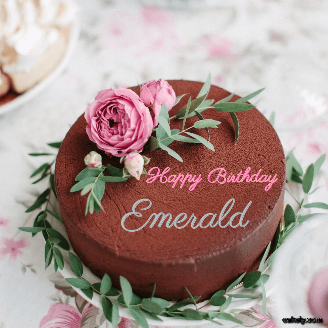 Chocolate Flower Cake for Emerald