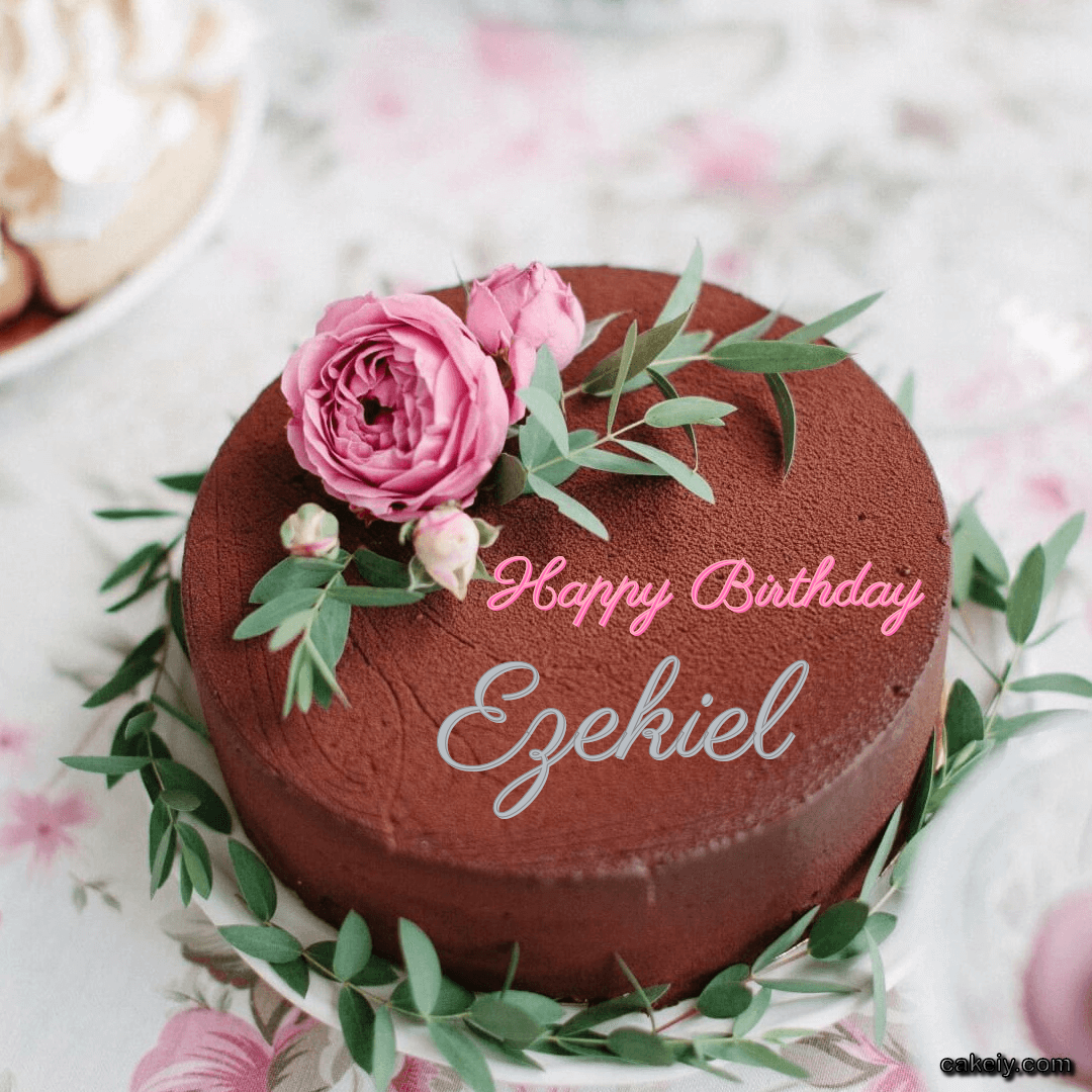 Chocolate Flower Cake for Ezekiel