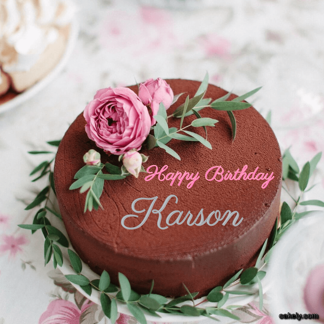 Chocolate Flower Cake for Karson