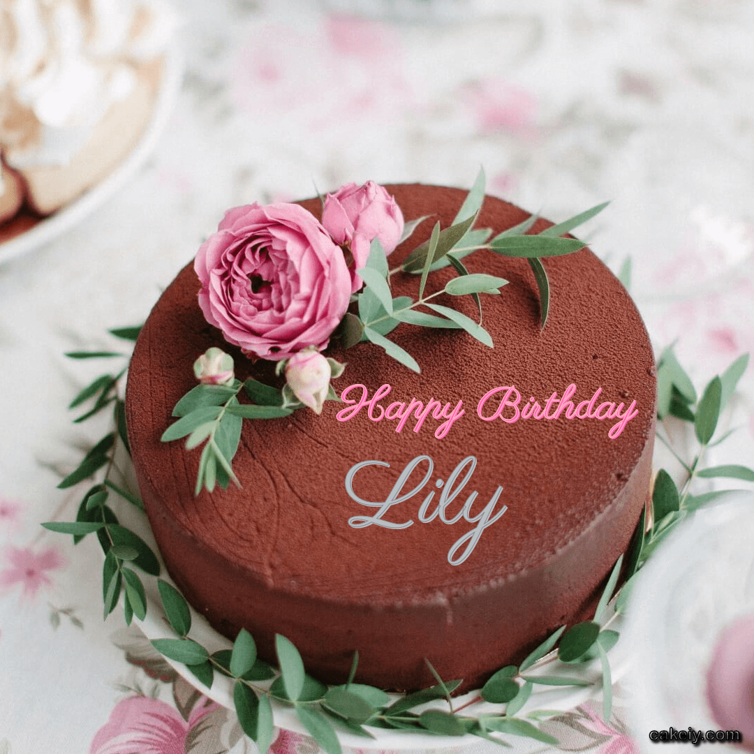 Chocolate Flower Cake for Lily