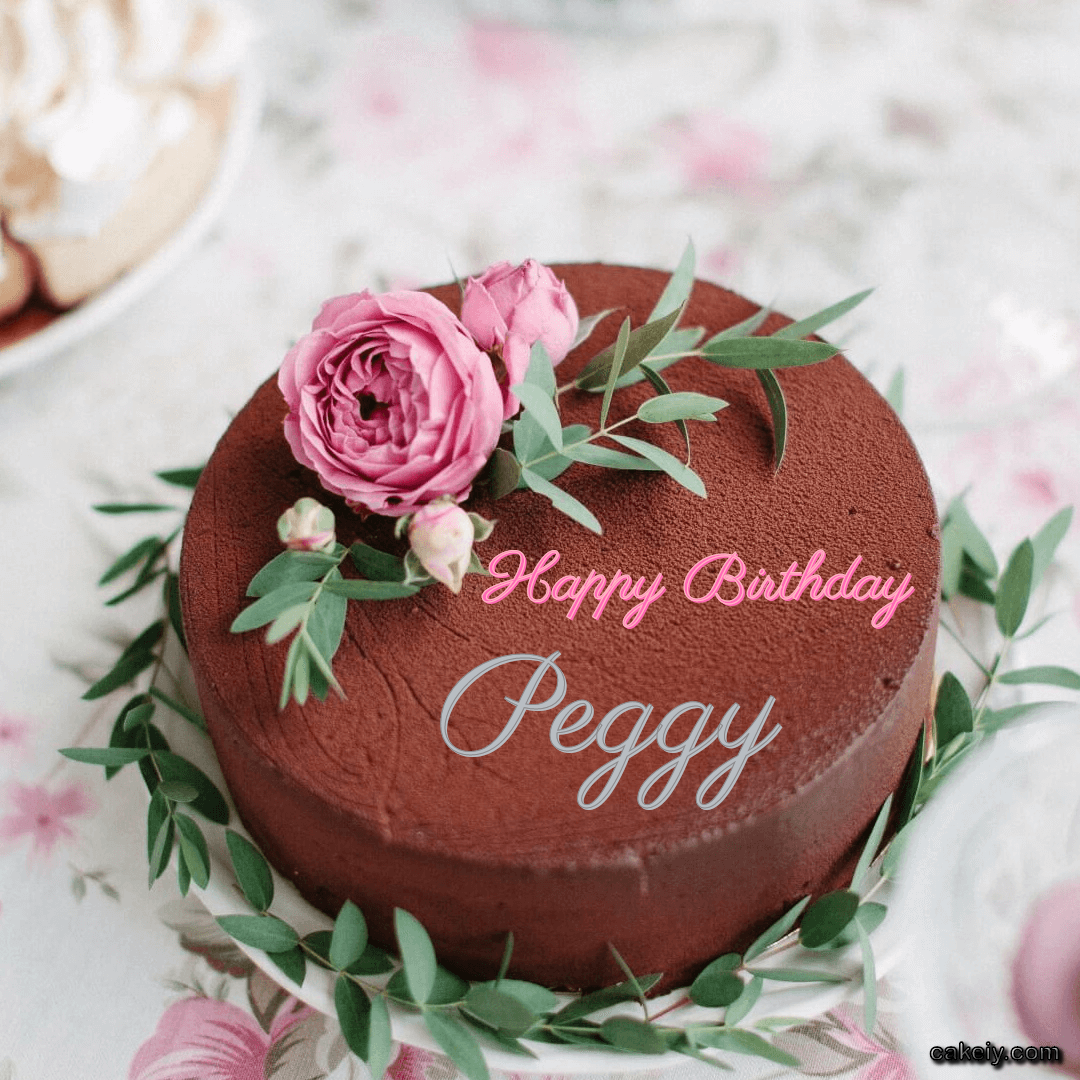 Chocolate Flower Cake for Peggy