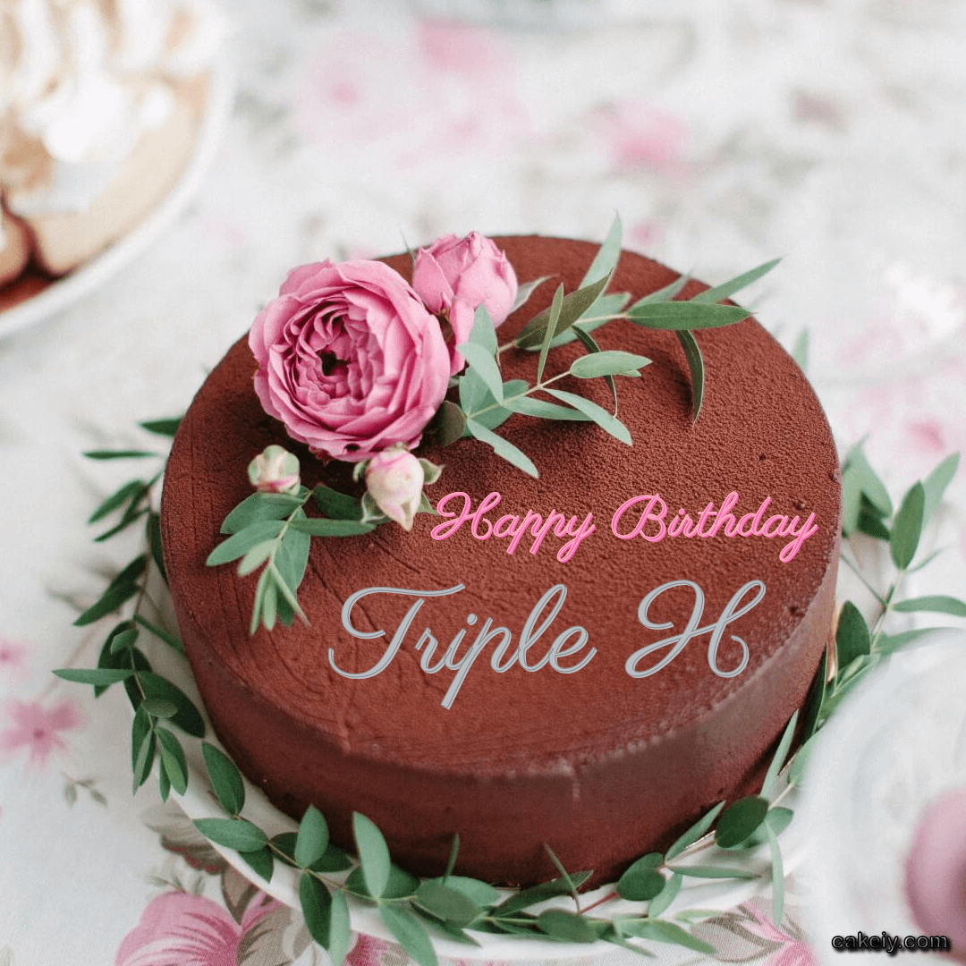 Chocolate Flower Cake for Triple H