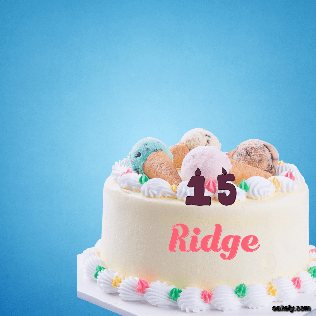 White Cake with Ice Cream Top for Ridge