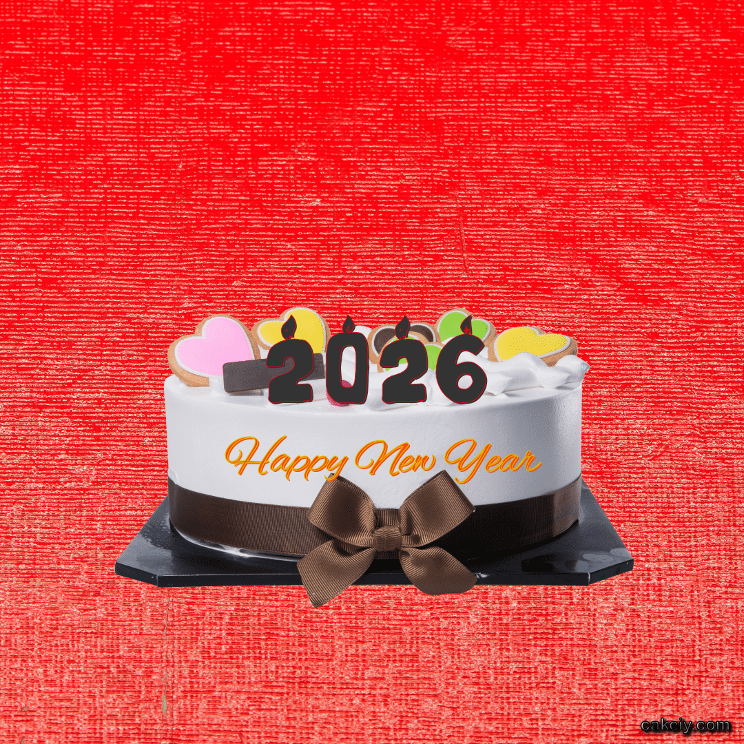 White Fondant Cake for Your Name