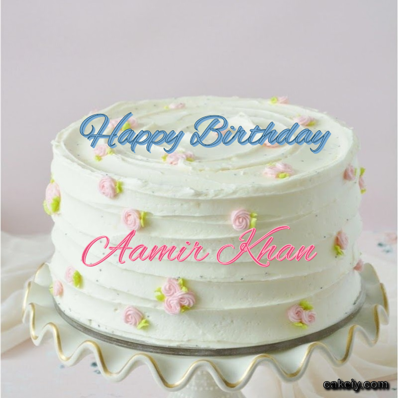 White Light Pink Cake for Aamir Khan