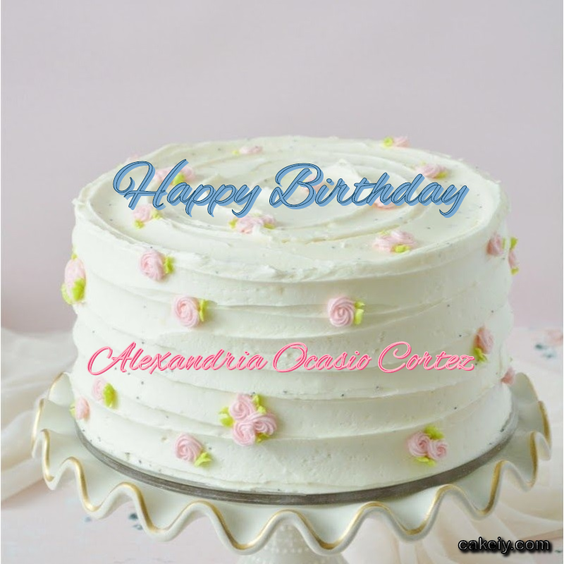 White Light Pink Cake for Alexandria Ocasio Cortez