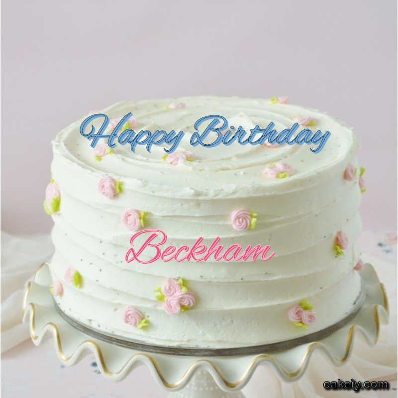 White Light Pink Cake for Beckham