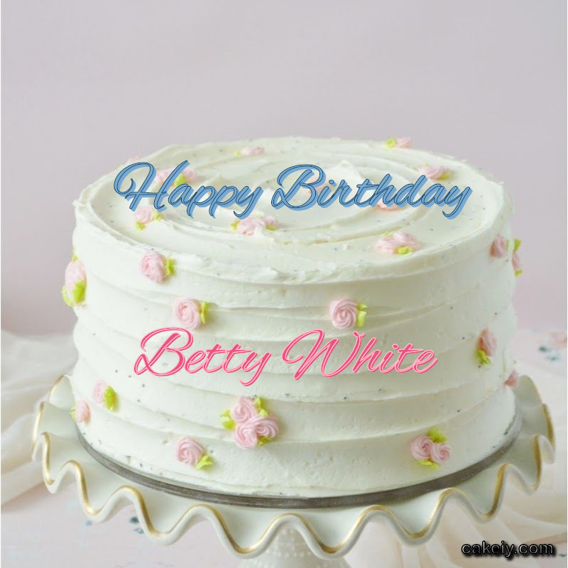 White Light Pink Cake for Betty White
