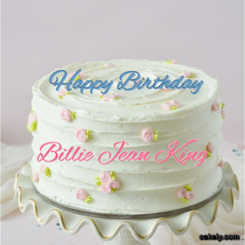 White Light Pink Cake for Billie Jean King