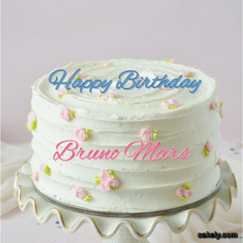 White Light Pink Cake for Bruno Mars