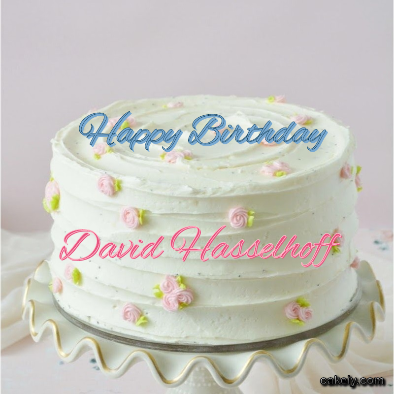 White Light Pink Cake for David Hasselhoff