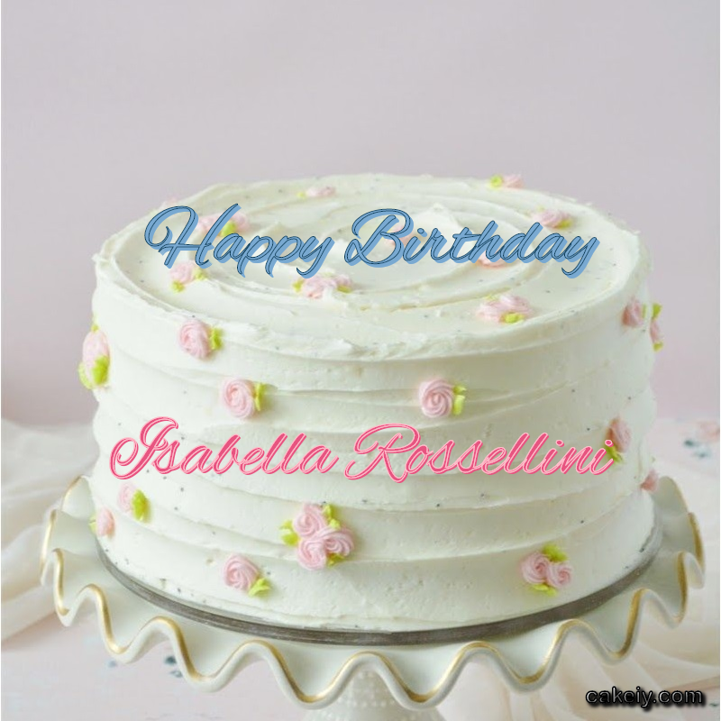 White Light Pink Cake for Isabella Rossellini
