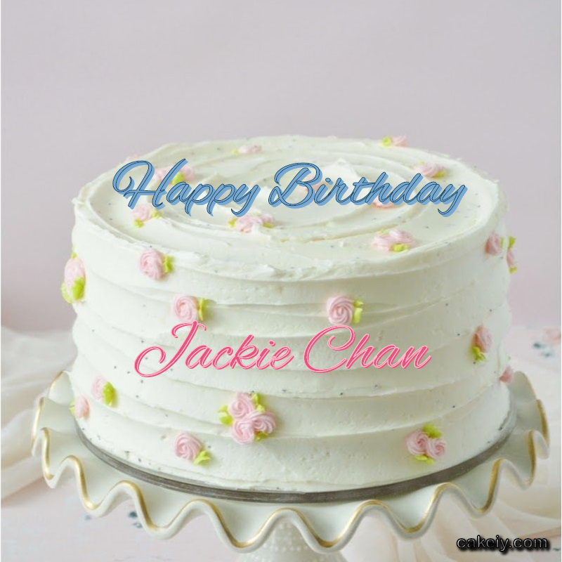 White Light Pink Cake for Jackie Chan