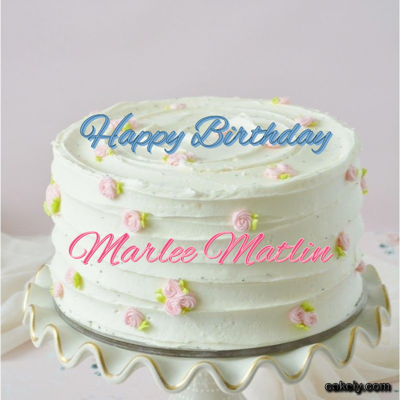 White Light Pink Cake for Marlee Matlin