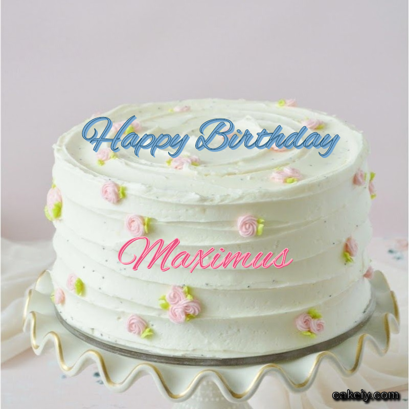 White Light Pink Cake for Maximus