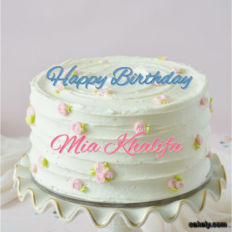 White Light Pink Cake for Mia Khalifa