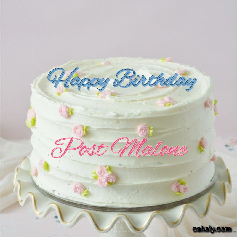 White Light Pink Cake for Post Malone