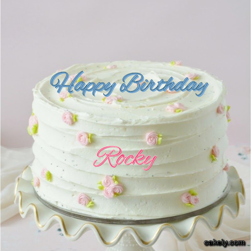 White Light Pink Cake for Rocky