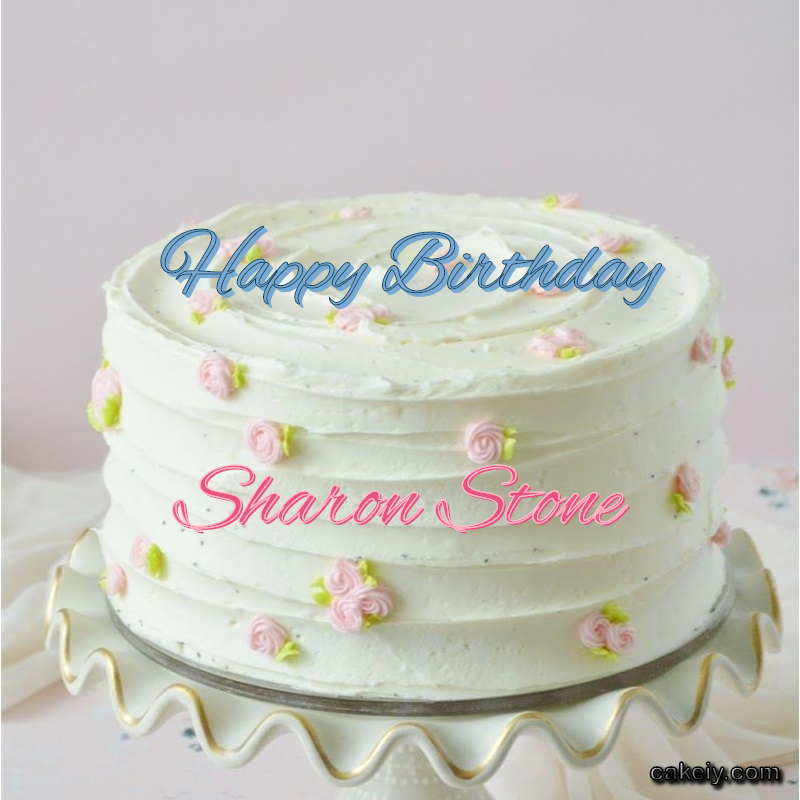 White Light Pink Cake for Sharon Stone