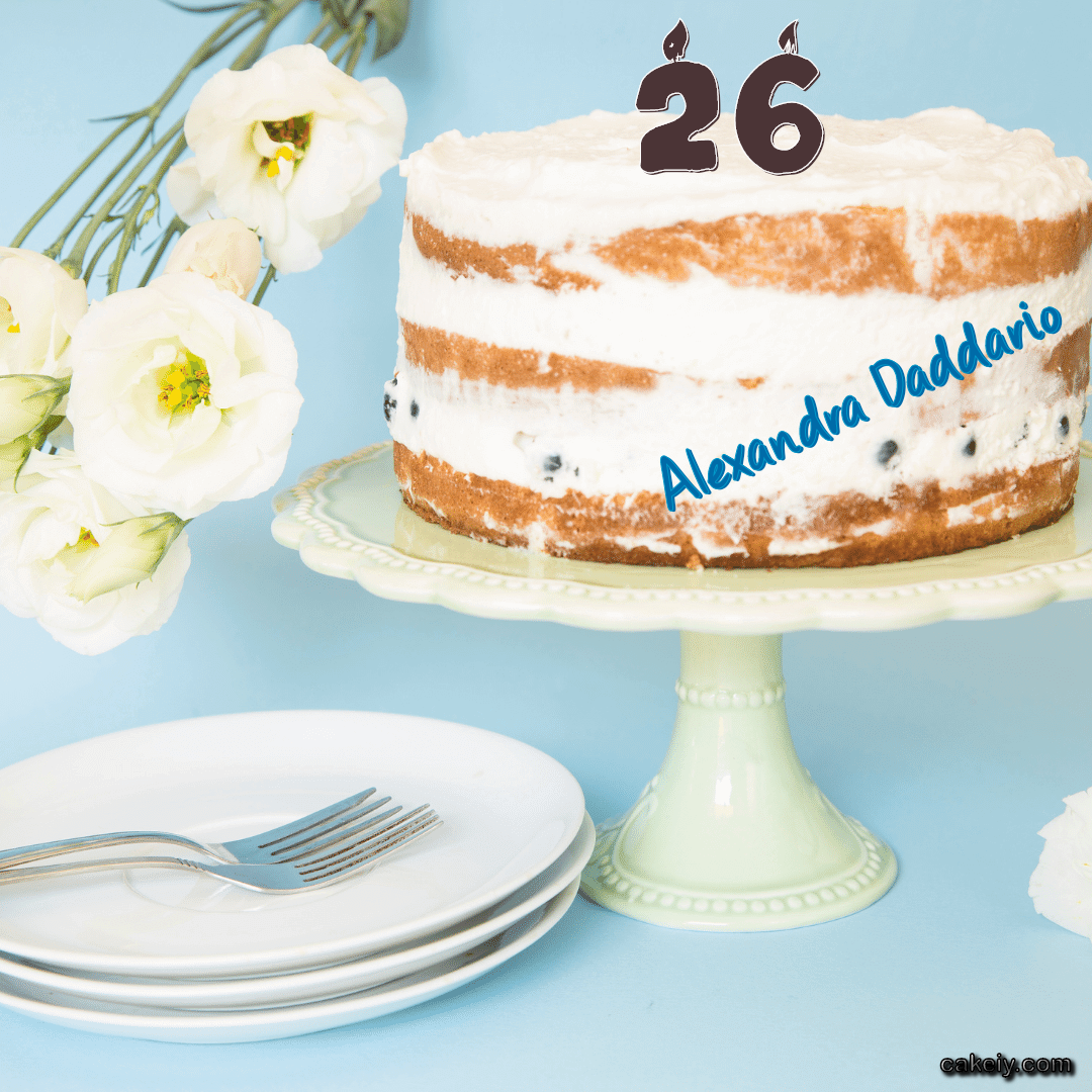 White Plum Cake for Alexandra Daddario